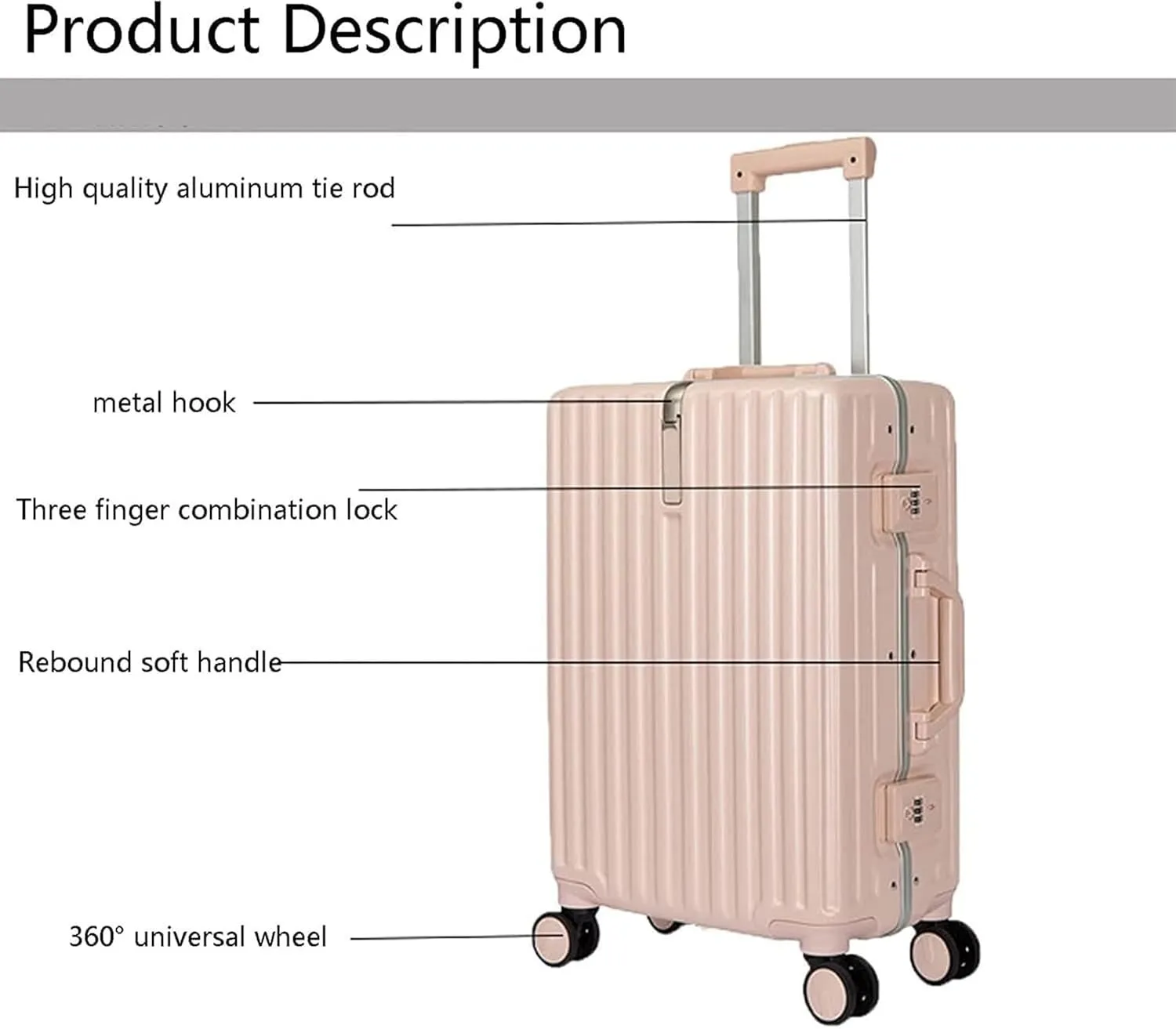 Carry-on Suitcase Luggage Lightweight And Tough Cabin Suitcase Lightweight ABS Carry-on Hand Luggage 4 Spinner Carry-on Suitcases Carry On Luggages (Color : Red, Size : 20 inches)