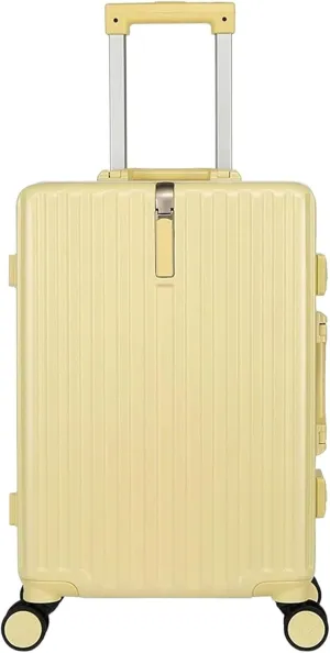 Carry-on Suitcase Luggage Lightweight And Tough Cabin Suitcase Lightweight ABS Carry-on Hand Luggage 4 Spinner Carry-on Suitcases Carry On Luggages (Color : Yellow, Size : 20 inches)