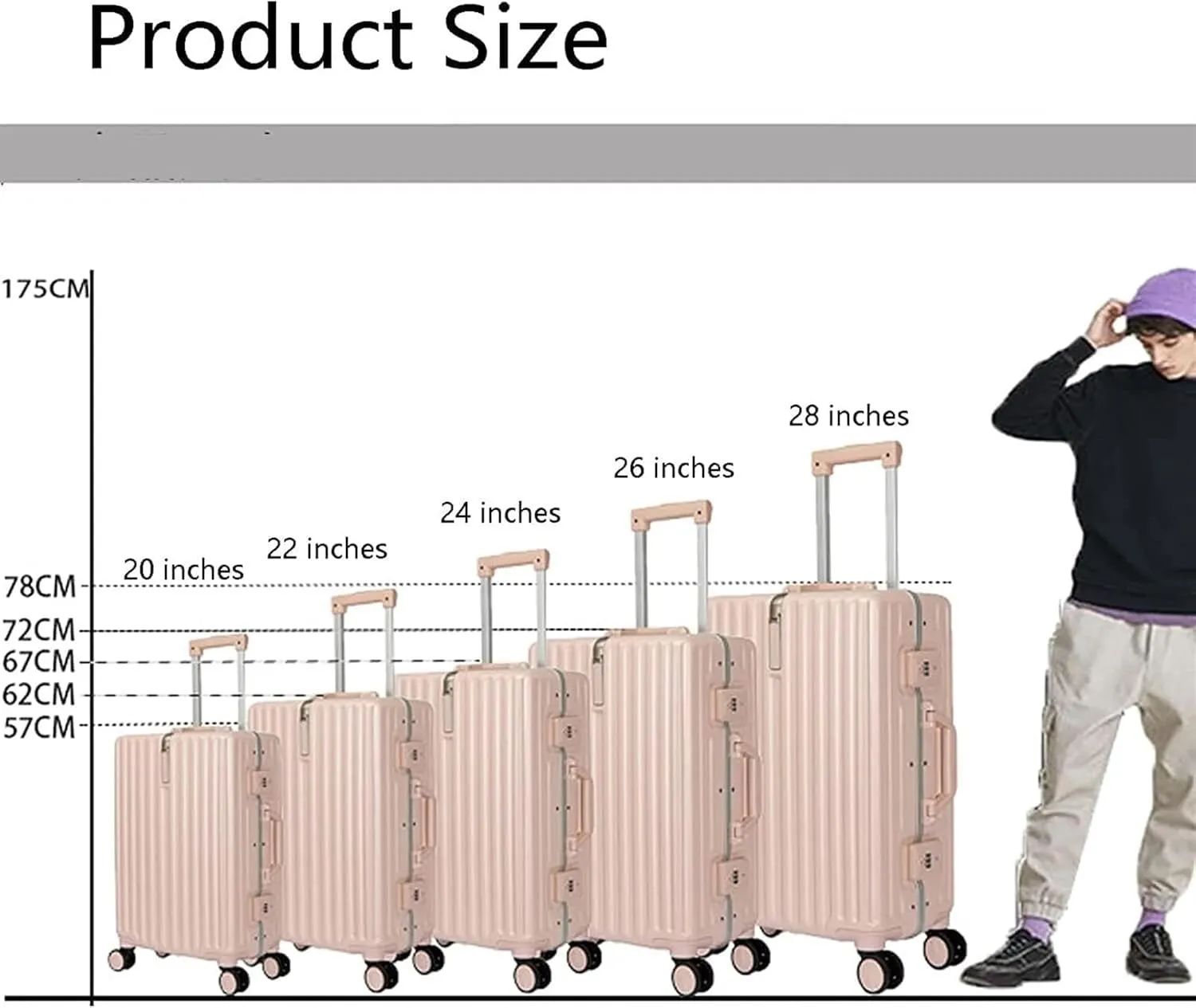 Carry-on Suitcase Luggage Lightweight And Tough Cabin Suitcase Lightweight ABS Carry-on Hand Luggage 4 Spinner Carry-on Suitcases Carry On Luggages (Color : Yellow, Size : 20 inches)