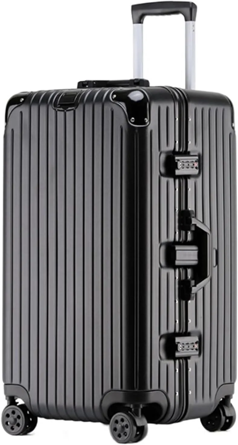 Carry-on Suitcase Luggage Luggage 24inch Wide Handle Suitcase,Hardshell With Aluminum Frame,Spinner Wheels TSA Lock Carry-on Suitcases Carry On Luggages (Color : B, Size : 24inch)