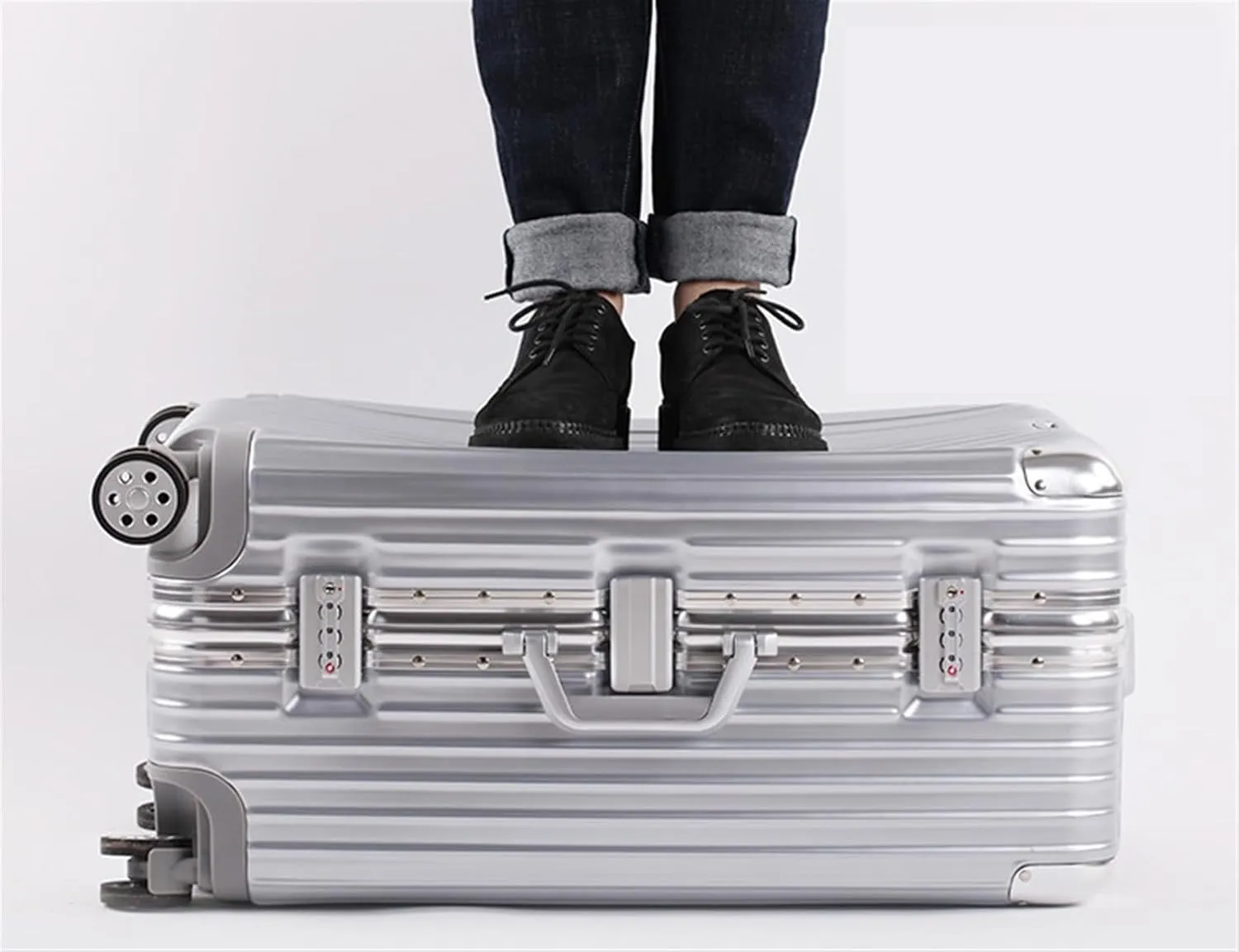 Carry-on Suitcase Luggage Luggage 24inch Wide Handle Suitcase,Hardshell With Aluminum Frame,Spinner Wheels TSA Lock Carry-on Suitcases Carry On Luggages (Color : B, Size : 24inch)