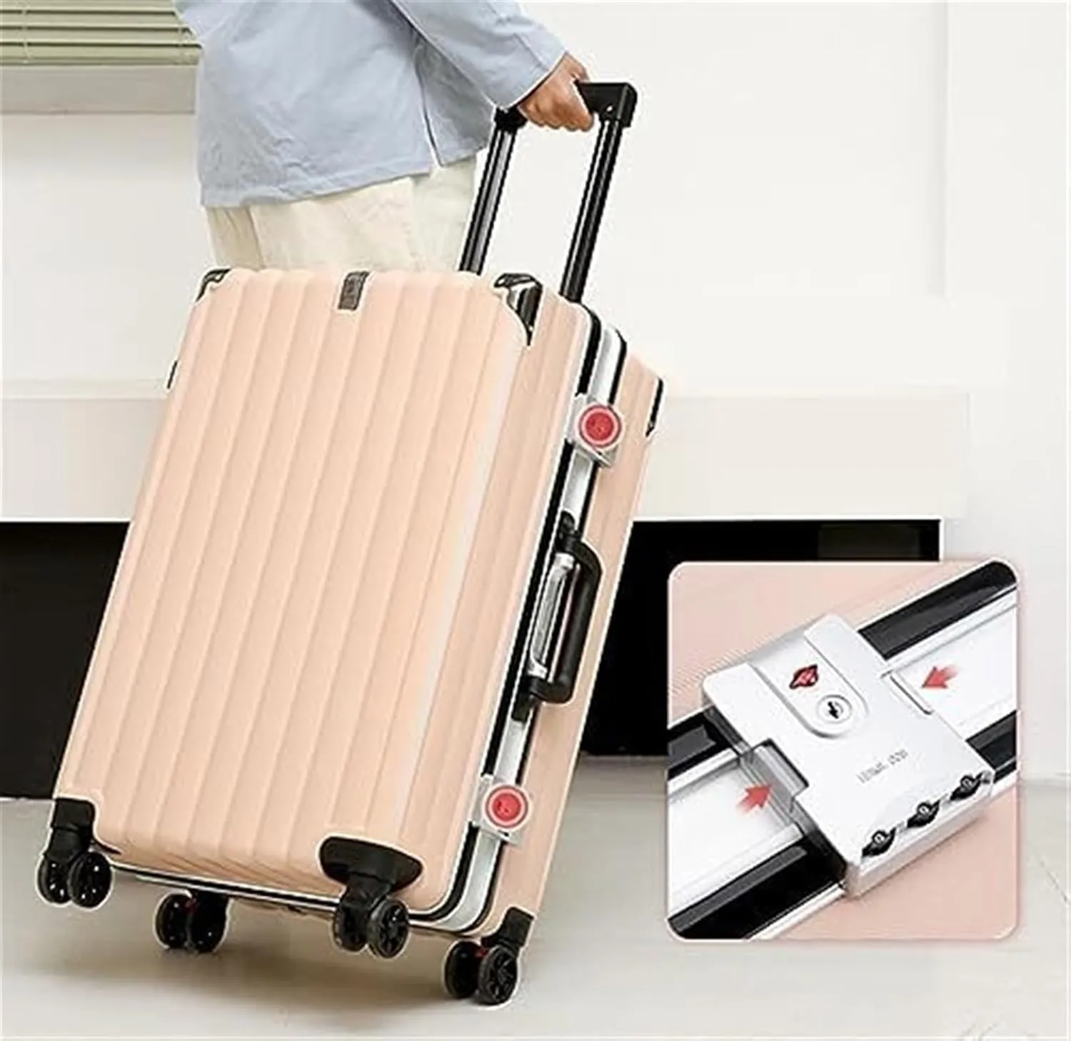Carry-on Suitcase Luggage Luggage Carry On Luggage Large Capacity Hard Shell Suitcases With Wheels Suitcase Carry-on Suitcases Carry On Luggages (Color : E, Size : 20in)