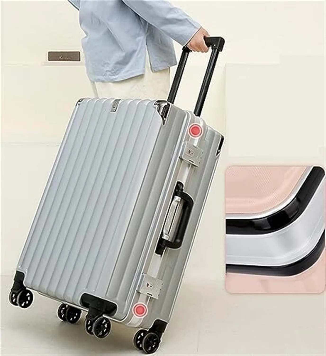 Carry-on Suitcase Luggage Luggage Carry On Luggage Large Capacity Hard Shell Suitcases With Wheels Suitcase Carry-on Suitcases Carry On Luggages (Color : F, Size : 20in)