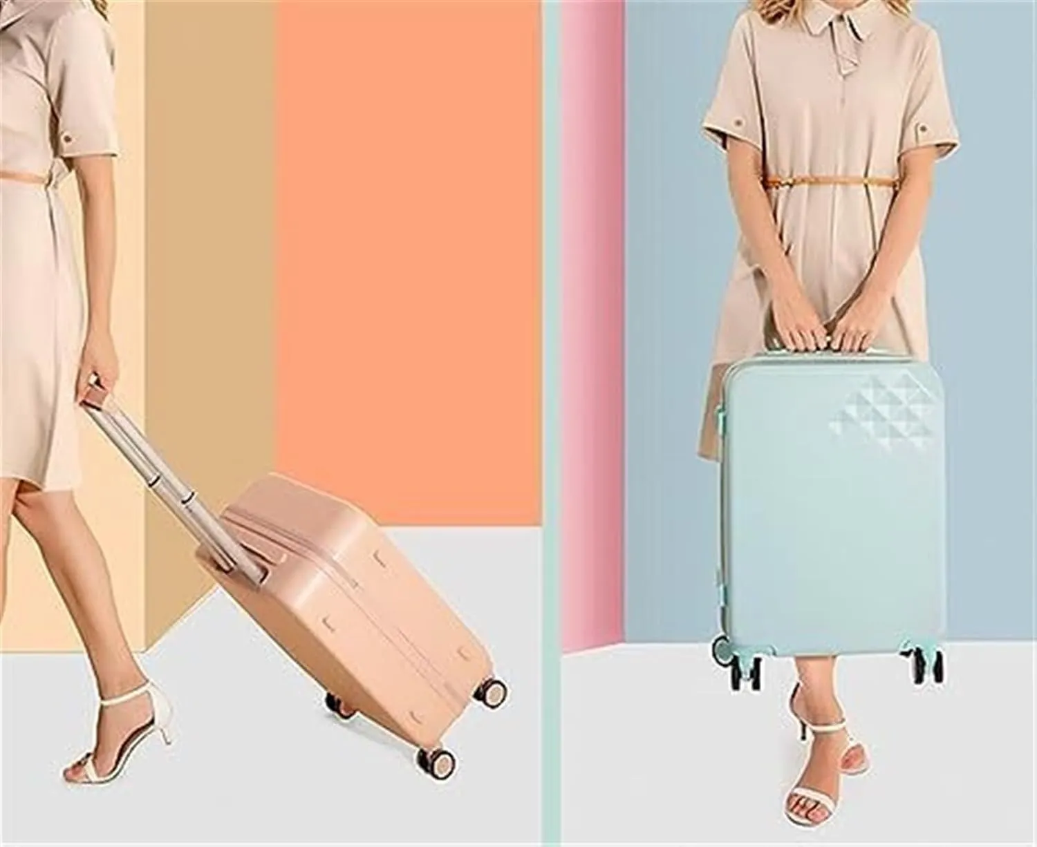 Carry-on Suitcase Luggage Luggage Expandable 8-Wheel Spinner Lightweight Hardside Suitcase,Suitcase Checked Luggage Carry-on Suitcases Carry On Luggages (Color : E, Size : 4inch)