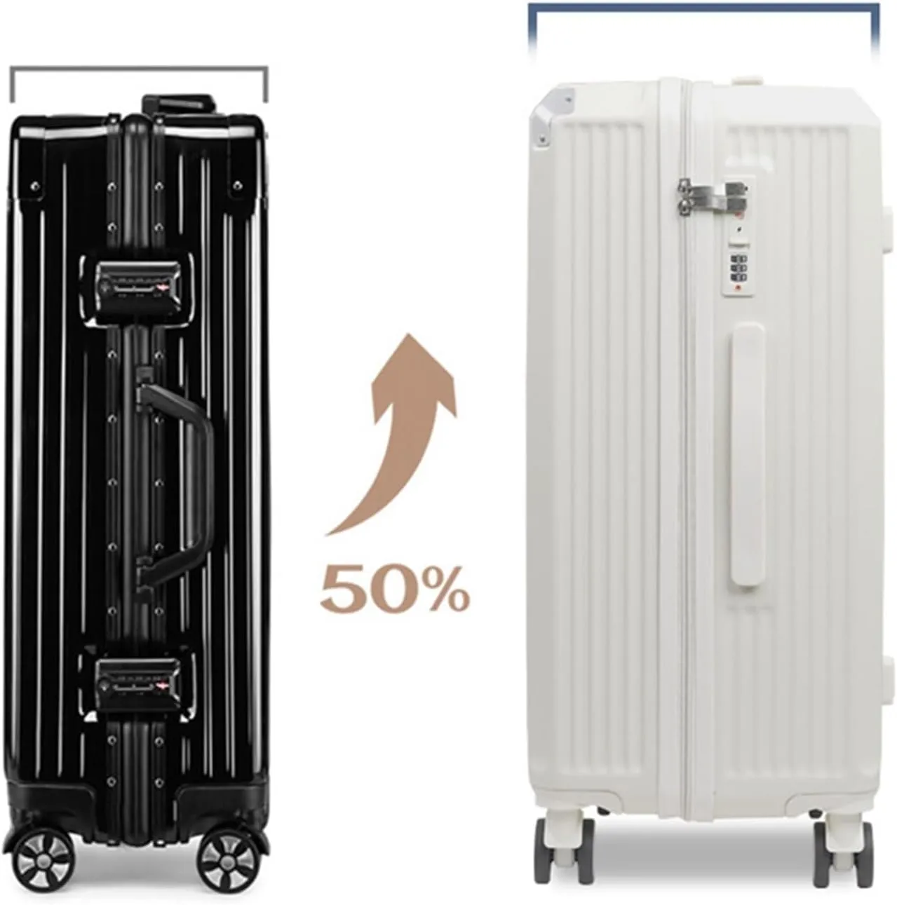 Carry-on Suitcase Luggage Luggage For Women Suitcsases With Cup Holder USB Spinner Wheels Hardside Luggage With Lock Carry-on Suitcases Carry On Luggages (Color : Blue, Size : 20in)