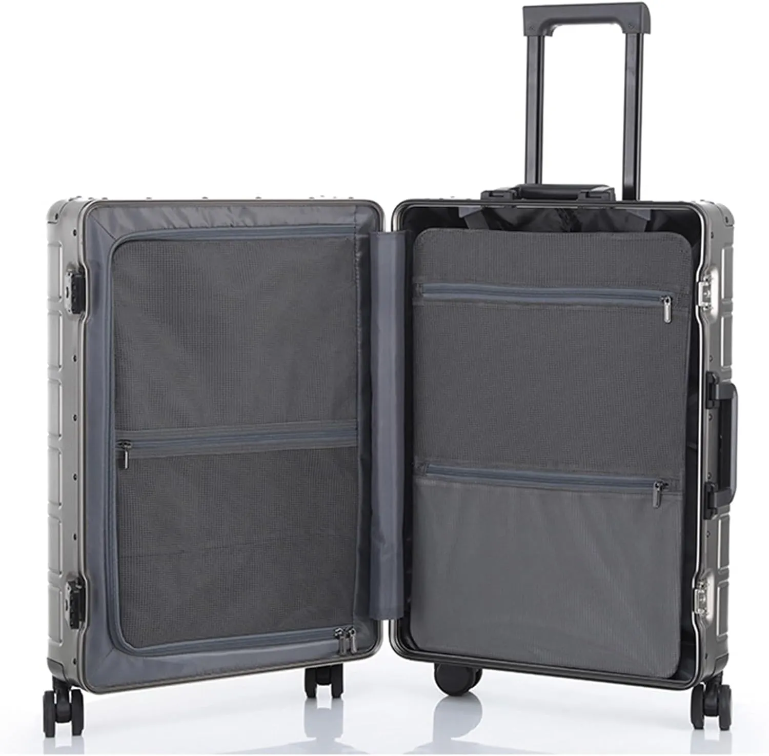 Carry-on Suitcase Luggage Suitcase Travel Case Hardshell Carry-on Luggage 20"" with Silent Airplane Spinner Wheels Carry-on Suitcases Carry On Luggages, Grn,Black-20inch (Grn 20inch)