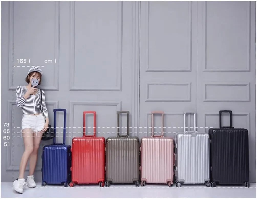 Carry-on Suitcase Luggage Travel Luggage Suitcase Spinner With Wheels,Hardside Carry On Suitcase For Travel Carry-on Suitcases Carry On Luggages (Color : Rose gold, Size : 24in)