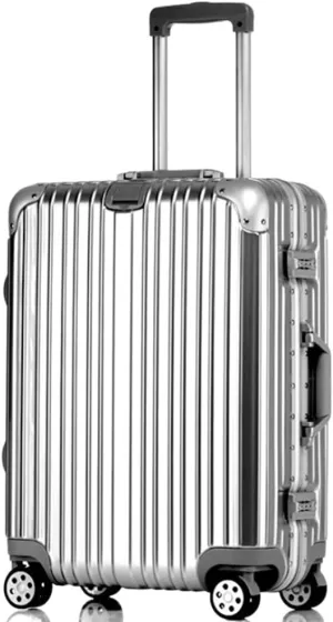 Carry-on Suitcase Luggage Travel Luggage Suitcase Spinner With Wheels,Hardside Carry On Suitcase For Travel Carry-on Suitcases Carry On Luggages (Color : Silver, Size : 24in)