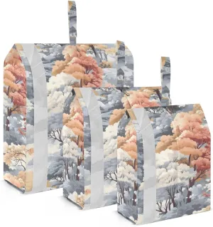 Colorful Trees Packing Cubes for Travel 3 Set Packing Essentials Luggage Accessories for Easy Packing