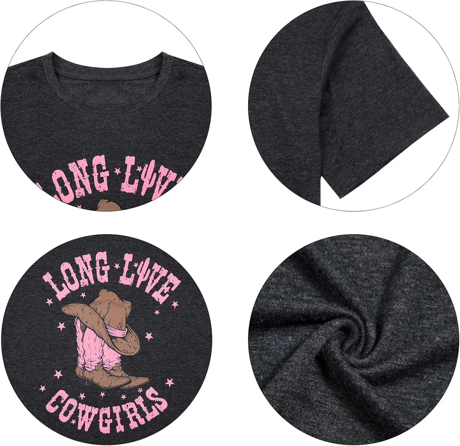 Cowgirl Shirts for Women Western Cowgirls Oversized T Shirt Retro Country Music Tee Casual Short Sleeve Tops