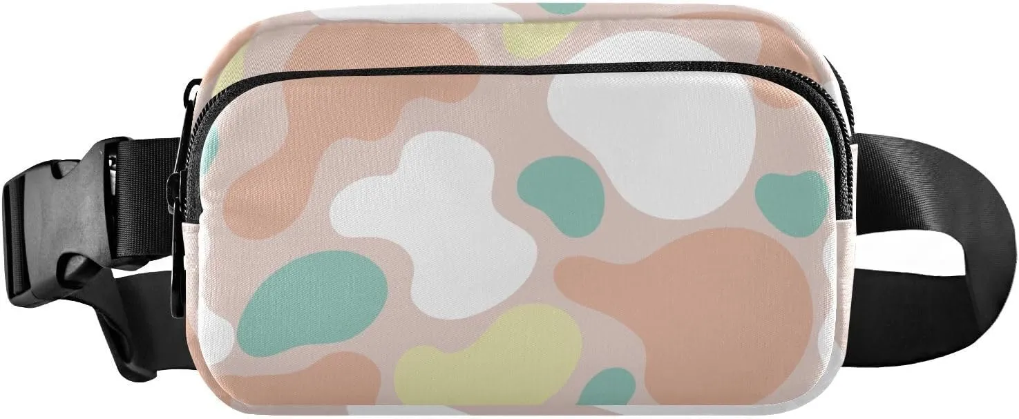 Cozy Cloud Camo Crossbody Bag for Women, Adjustable Belt Bag Fanny Packs, Fashion Waist Packs for Travel Running Workout