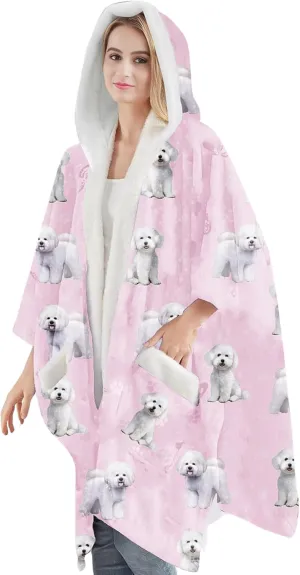 Cozy Sherpa Snugg Wrap for Women - Soft Fleece Blanket Hoodie - 32 Dog and Cat Breeds - Warm Lightweight Gift for Pet Lovers