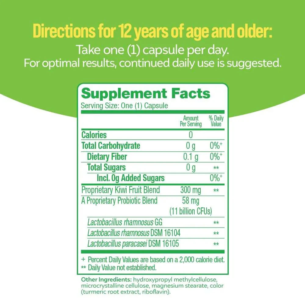 Culturelle Advanced Regularity Daily Probiotic   Prebiotic Fiber Capsules - 30 Ct