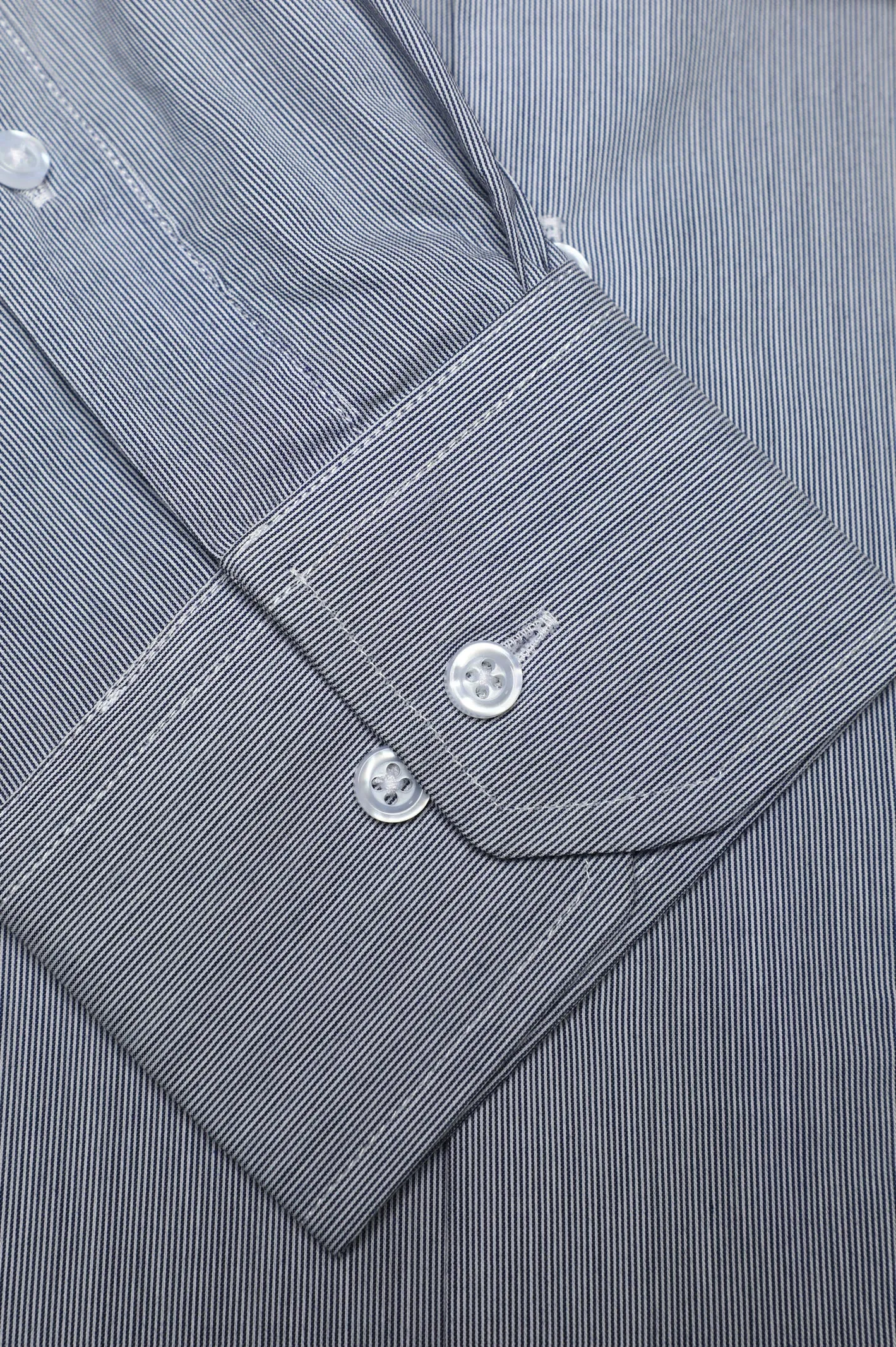 Dark Blue Twill Textured Formal Shirt