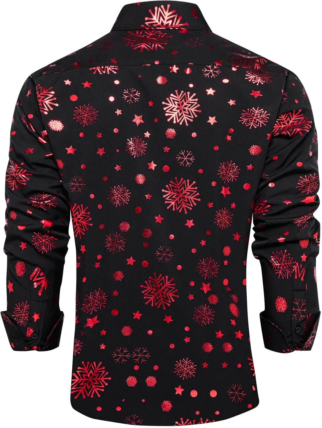 DiBanGu Mens Christmas Dress Shirts,Casual Xmas Long Sleeve Button Down Shirt for Men Holiday Festive Shirt Vacation Party