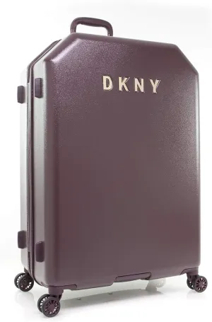 DKNY Metal Logo Upright Hardside Luggage 30", Burgundy