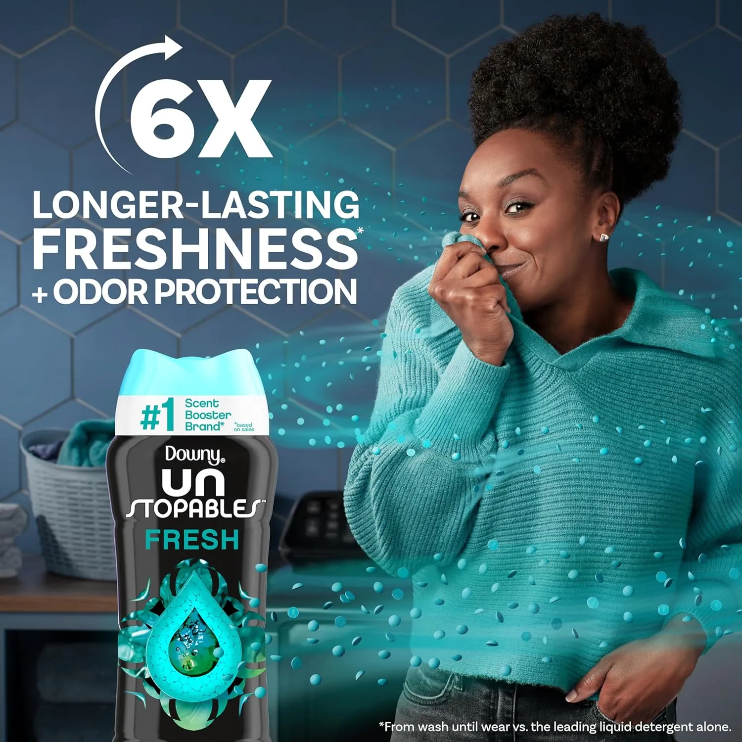 Downy Unstopables In Wash Scent Booster Beads, Fresh Scent, 24 oz, Laundry Beads for Odor Protection, Laundry Scent Boosters