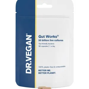 DR. VEGAN - Gut Works | 30 Capsules | Pre & Probiotic | 50 Billion CFU