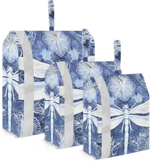 Dragonfly Packing Cubes Set of 3, Lightweight Travel Luggage Organizers Foldable Bags for Easy Packing and Organization