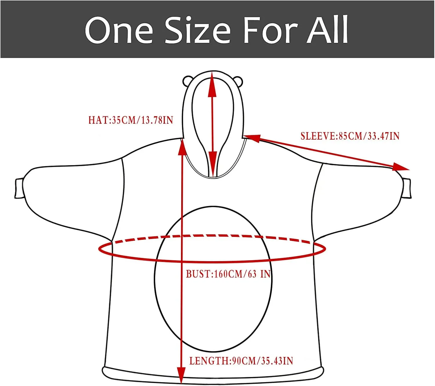 dressfan Unisex Dragon Costume Hoodie Sweatshirt Oversized Microfiber & Sherpa Warm Cozy with Giant Pocket,One Size Fits All