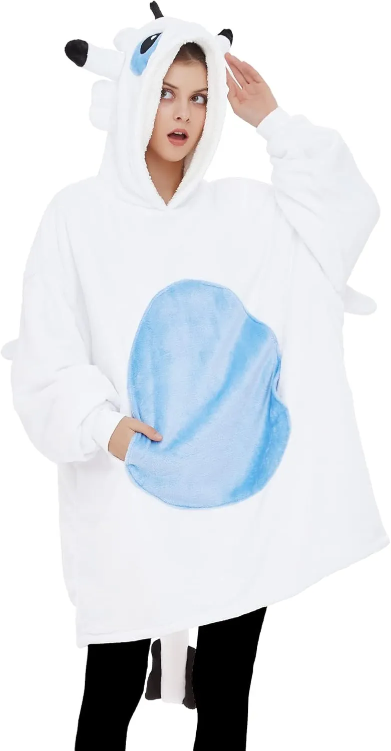 dressfan Unisex Dragon Costume Hoodie Sweatshirt Oversized Microfiber & Sherpa Warm Cozy with Giant Pocket,One Size Fits All