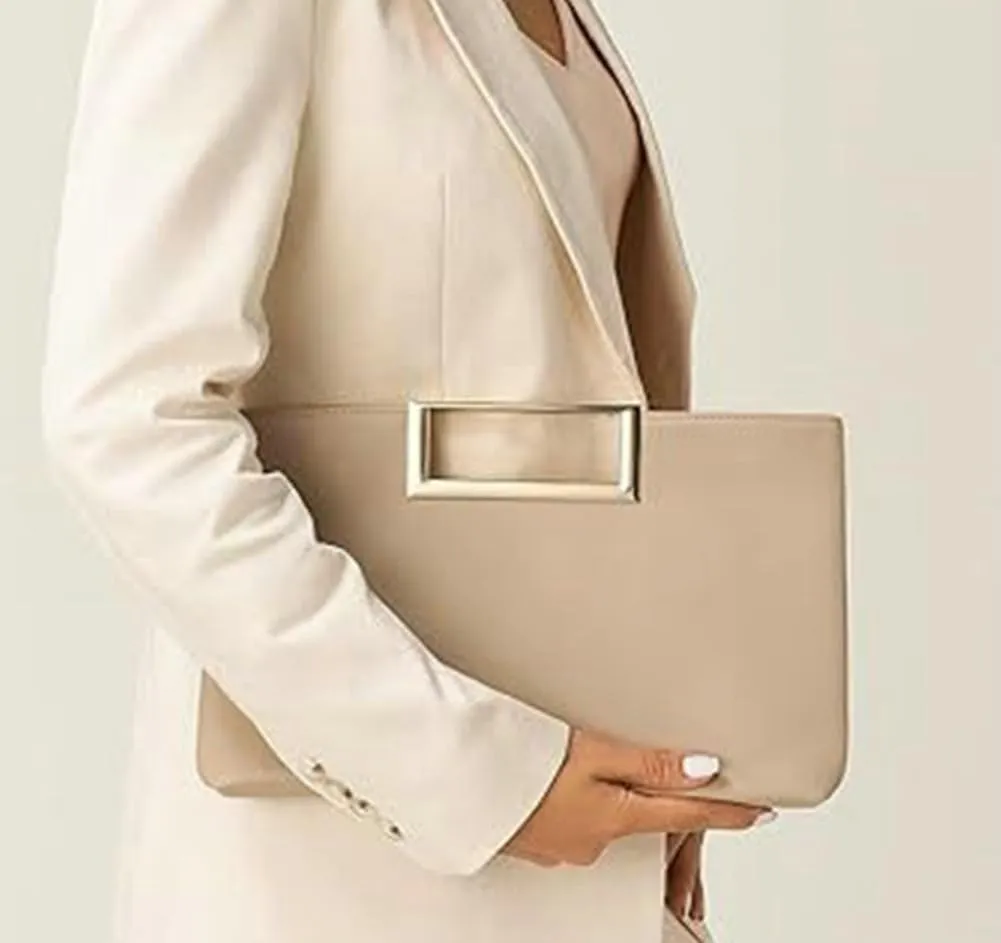 Evening Handbag for Women PU Leather Clutch Purses Tote Elegant Bag for Work Wedding Prom Cocktail Travel
