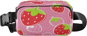 Fanny Packs for Women Men Fresh Strawberry Fruits Belt Bag Waist Pouch Packs Crossbody Bag Running Hiking Fanny Pack Gifts for Girls Boys