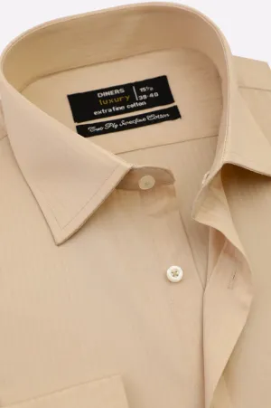 Fawn Self Striped Formal Shirt