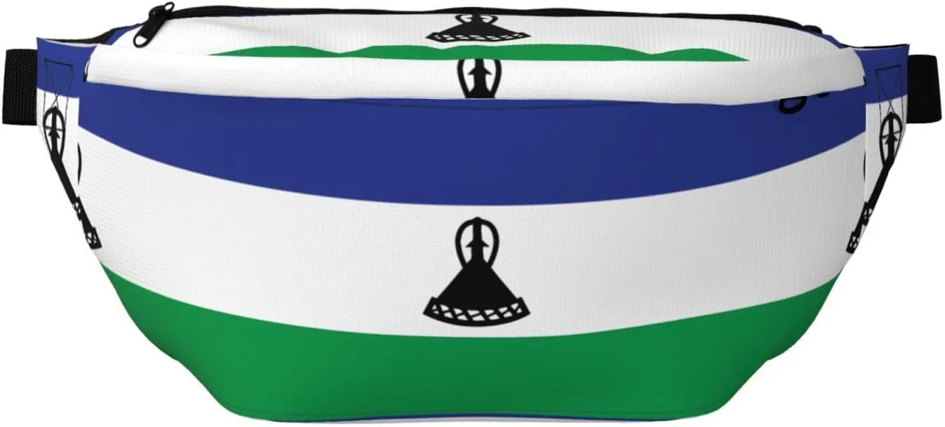 Flag Of Lesotho Stylish Crossbody Waist Pack - Versatile And Compact Travel Pouch For Hands-Free Storage