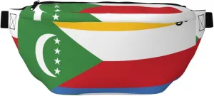 Flag Of The Comoros Stylish Crossbody Waist Pack - Versatile And Compact Travel Pouch For Hands-Free Storage