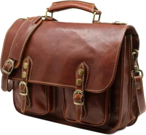 Floto Poste Leather Messenger Bag  Italian Handmade Briefcase for Men & Women