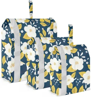 Flowers Lemons Packing Cubes for Travel 3 Set Packing Cubes Large Luggage Accessories for Easy Packing