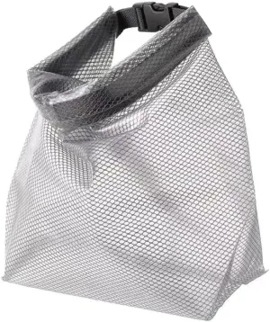 Folding Travel Storage Bag PEVA Mesh Wash Bag,High Capacity Carryall Transparent Snap Toiletry Bag,Waterproof Tote Cosmetic Storage handbag,Convenient Snap Button (Large)