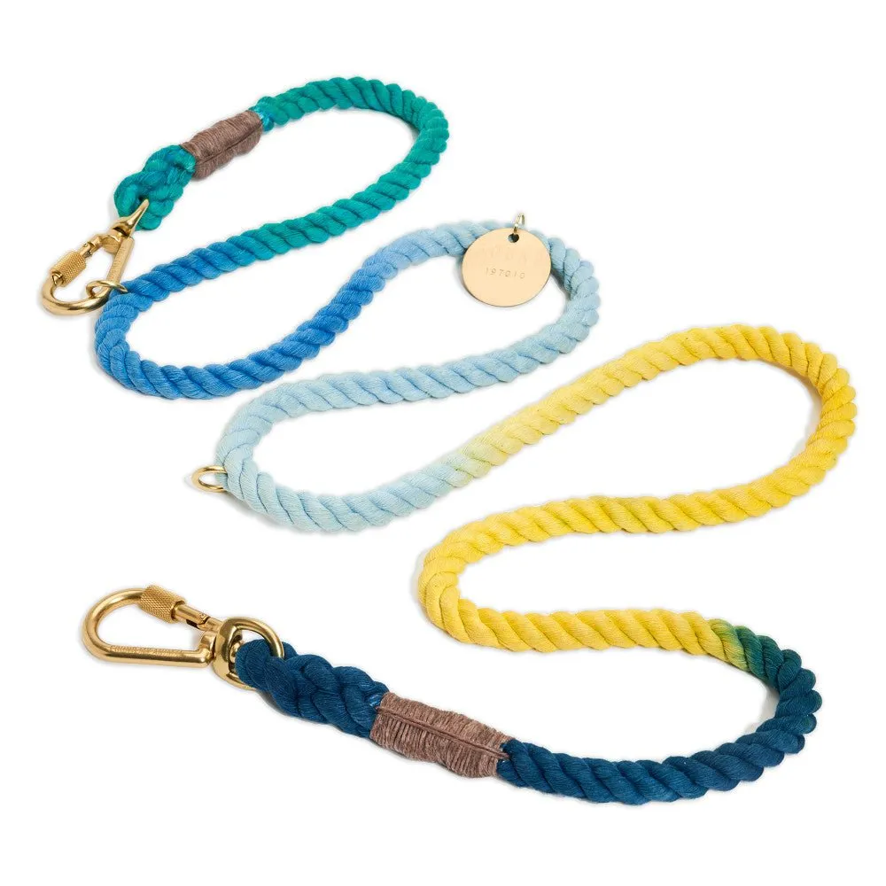 Found My Animal Azure Cotton Rope Dog Leash, Adjustable