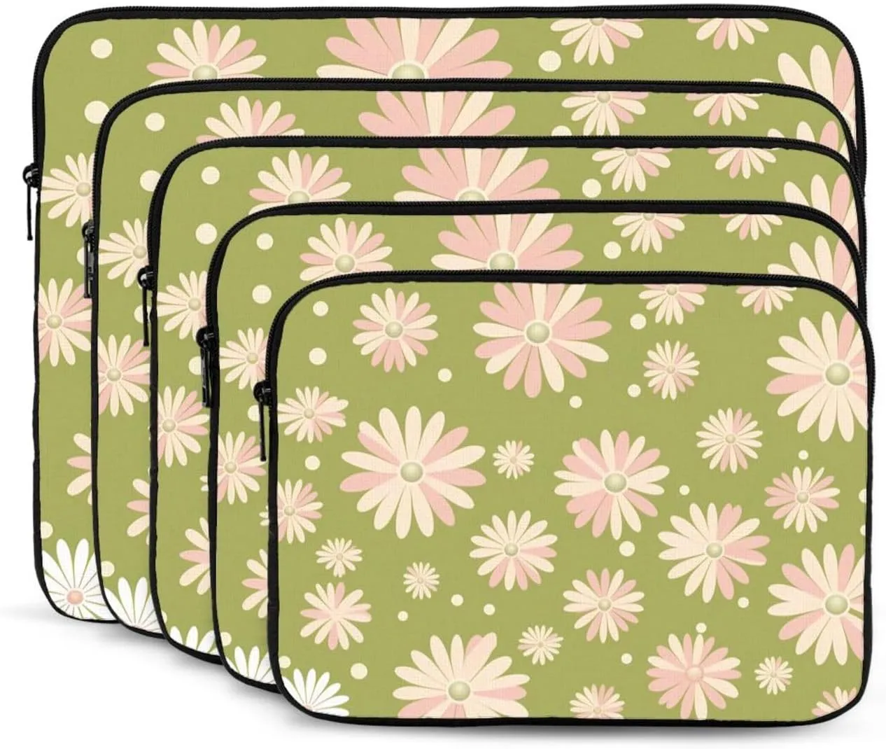 Fresh Chrysanthemum Laptop Sleeve Case 10 Inch Suitable for Notebook Computer Tablet Traveling Carrying Simple Case