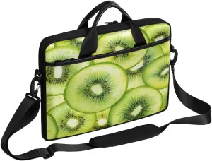 Fresh Kiwi Slices Laptop Case Bag with Detachable Strap Waterproof Laptop Bag Notebook Carrying Case 15.6 inch Laptop Sleeve Bag for Men Women Work Travel