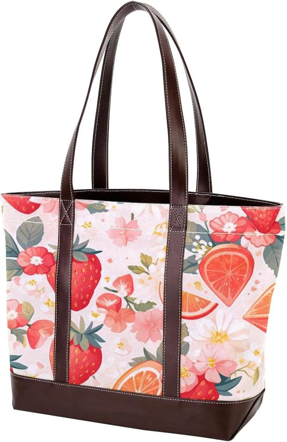 Fresh Summer Fruits-937 Tote Bags Durable Leather Canvas Purses and Handbags for Women Top Handle Shoulder Satchel Hobo Bags