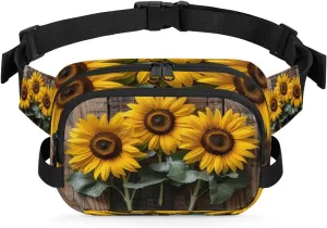 Fresh Sunflowers Crossbody Bags for Women Trendy Waterproof Fanny Pack with Adjustable Strap Fanny Pack for Travel Shopping Running and Daily Use