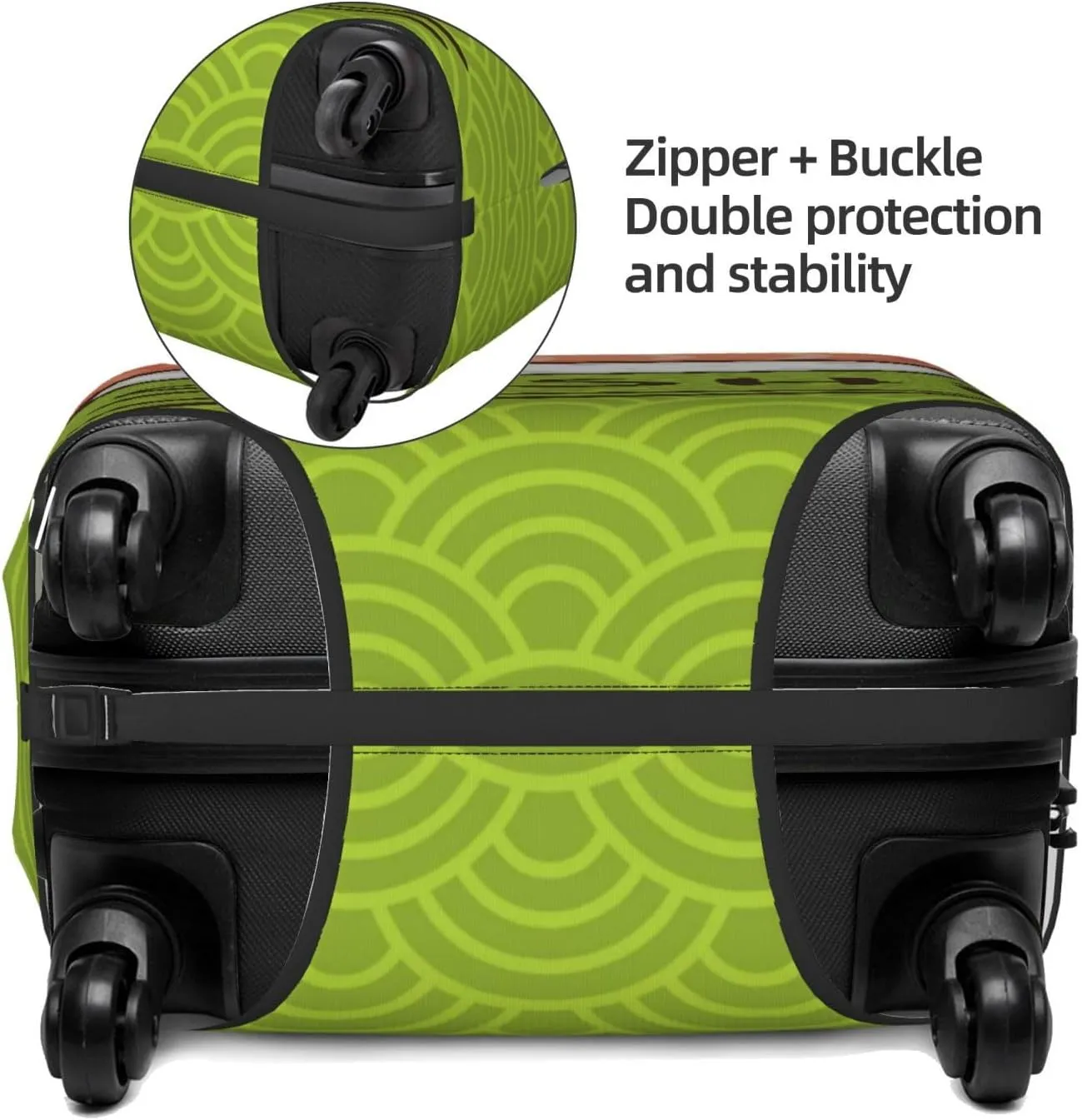 Fresh Sushi Luggage Cover Washable Elasticated Luggage Covers for Suitcase tsa Approved Stylish Dust and Scratch Resistant Luggage Case Protector for Kids and Adults -