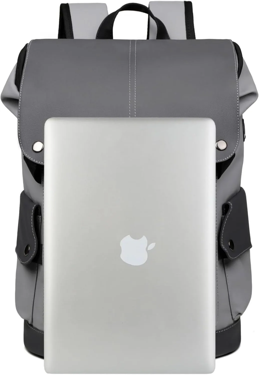 FUNSEED Backpack for Men, Large Capacity Waterproof Laptop Shoulder Backpack for Work Business Travel (Drak Grey)
