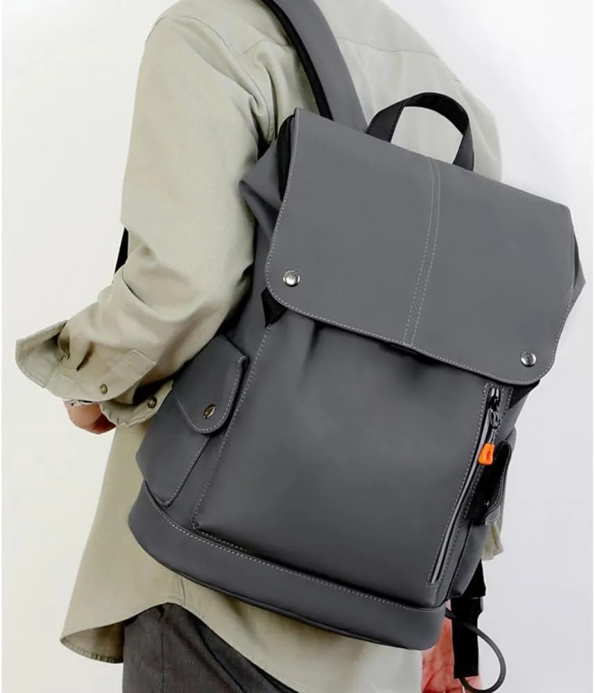 FUNSEED Backpack for Men, Large Capacity Waterproof Laptop Shoulder Backpack for Work Business Travel (Grey)