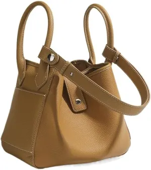 Genuine Leather Shoulder Crossbody Bag Handbag for Women Hobo Personalized Basket Bucket Bag Versatile Large Capacity Chic