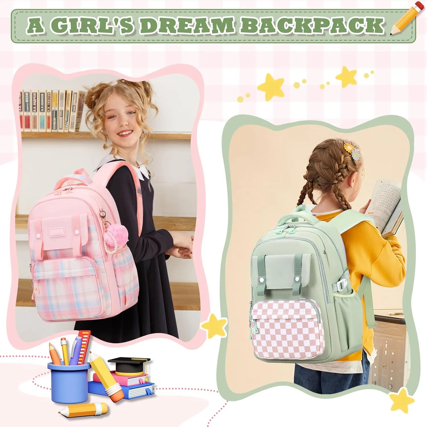 Girls Backpack, Kids School Backpack