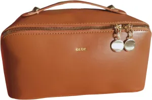 GLOR Makeup Cosmetic Bag, Large-Capacity with Removable Handle  Waterproof Portable Cosmetic Organizer for Women. Features an Open-Flat Design, Multiple Dividers for Convenient Storage and Travel.