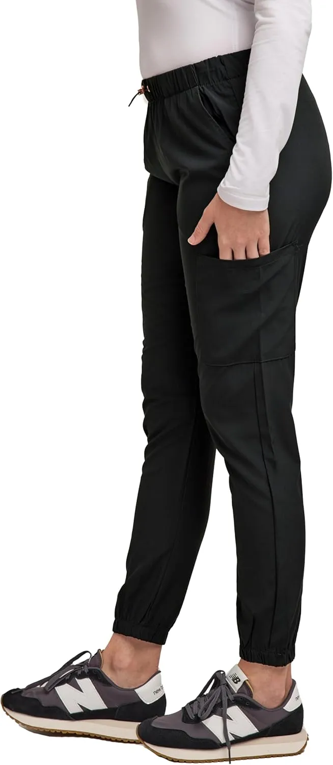 Green Town Scrubs for Women - Jogger Scrub Pant, Cargo Pockets, Stretch Fabric, Drawcord, Easy Care
