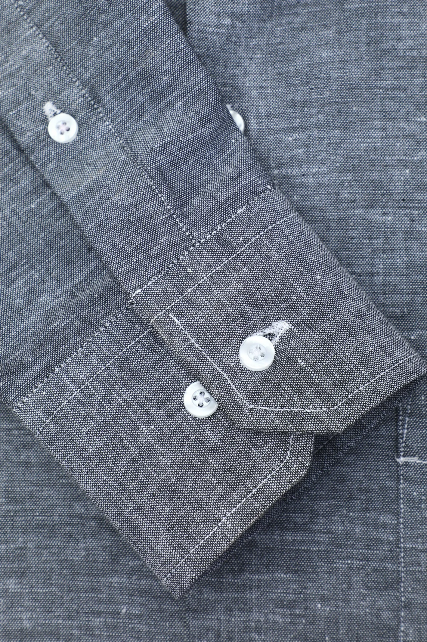 Grey Textured Self Formal Shirt