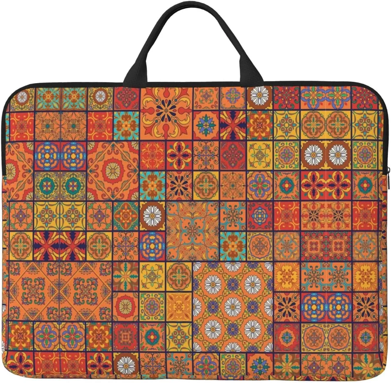 Group of Moroccan Geometric 14in Laptop Case Sleeve Bag  Versatile Shoulder Messenger Briefcase, Designed for Business Travel