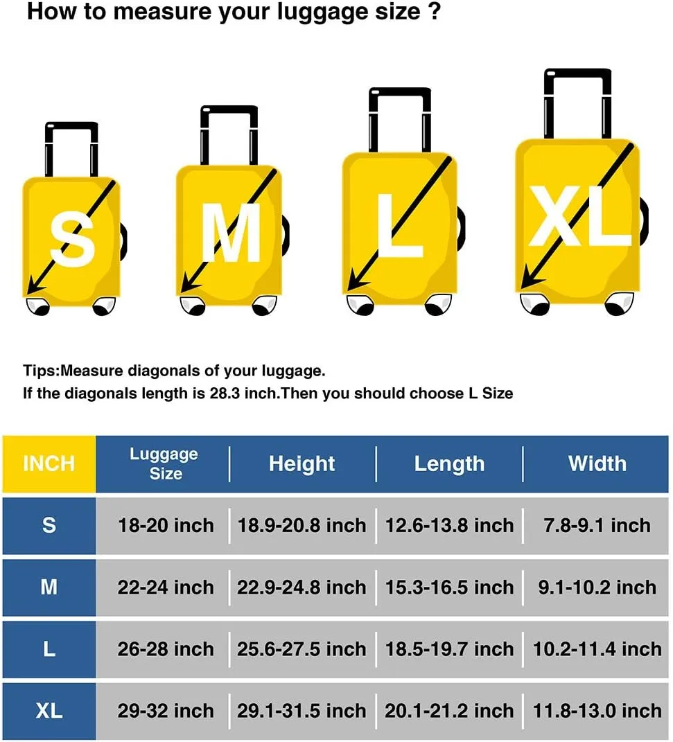 Guitong Suitcase Covers Travel Luggage Protector Trolley Luggage Case Washable Safety Fresh Lemons with Leaves Travel Business Kids Men Women Fits 18-32 inch Luggage