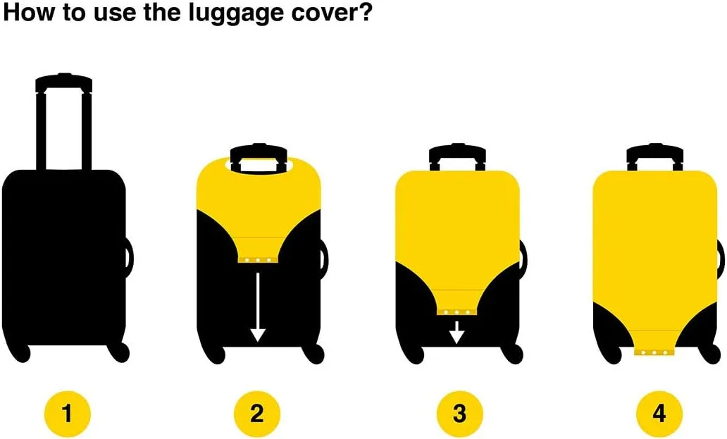 Guitong Suitcase Covers Travel Luggage Protector Trolley Luggage Case Washable Safety Fresh Lemons with Leaves Travel Business Kids Men Women Fits 18-32 inch Luggage