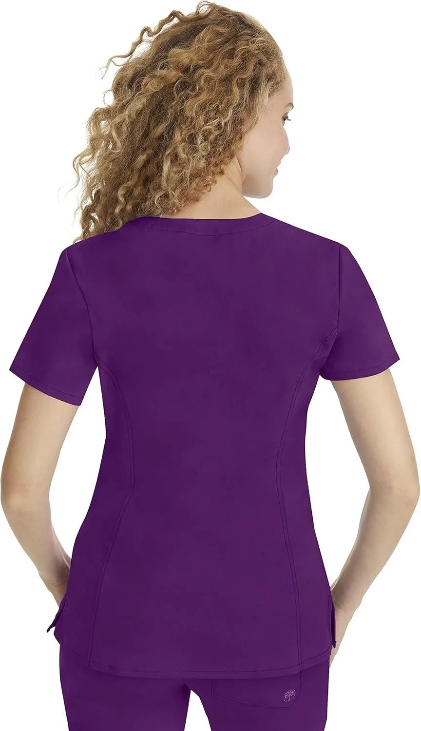 Healing Hands Scrub Top for Women with 3 Pockets and Easy Care, 2-Way Stretch Fabric 2278
